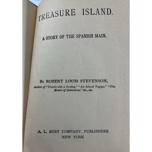 Antique Treasure Island Robert Louis Stevenson A L Burt Hardcover Early 1900s - Picture 7 of 7